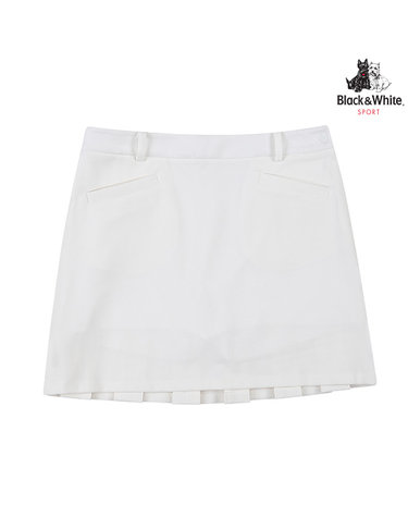 [블랙앤화이트] 여성 가을 솔리드 TR 플리츠 큐롯 4401LBSA_WHITE