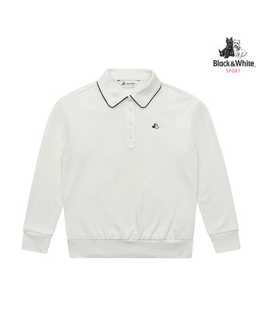 [블랙앤화이트] 여성 블루종 세미오버핏 티셔츠 9313LXSA_WHITE