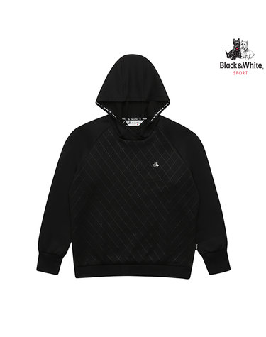 [블랙앤화이트] 여성 쿠션지 후드티셔츠 9413LXSP_BLACK