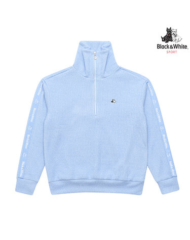 [블랙앤화이트] 여성 부클 반집업 티셔츠 9113LXSP_SKYBLUE