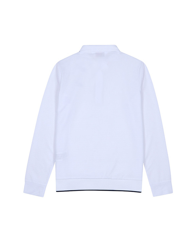 블랙앤화이트 [블랙앤화이트] 여성 쁘띠스카프 세트 솔리드 티셔츠 9005LZSP_WHITE 착용컷