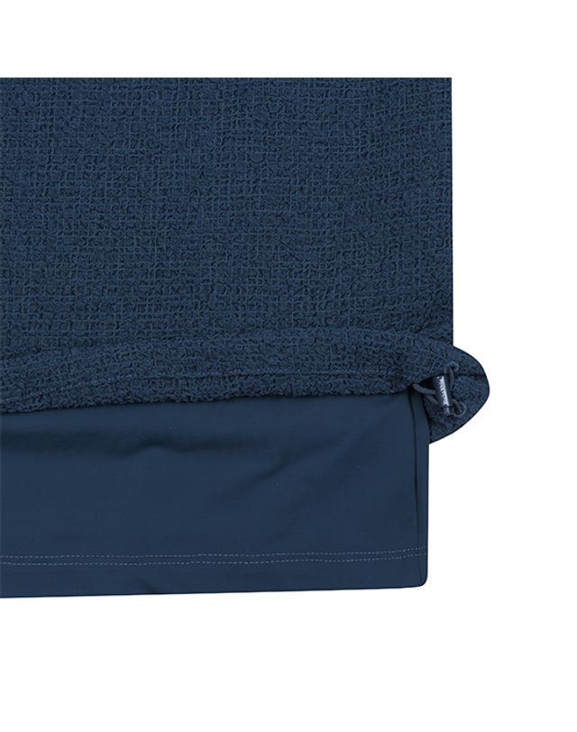 블랙앤화이트 [블랙앤화이트] 여성 우븐 레이어드 긴팔 티셔츠 9405LZSP_BLUE GREEN 착용컷