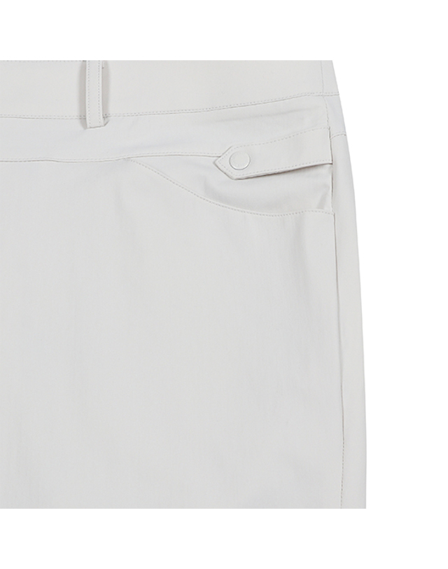 블랙앤화이트 [블랙앤화이트] 여성 사이드 장식 트리코트 팬츠 5075LZWN_BEIGE 착용컷