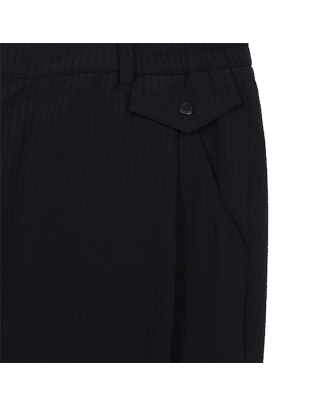 블랙앤화이트 [블랙앤화이트] 여성 잔패턴 조거 팬츠 5155LZWN_BLACK 착용컷