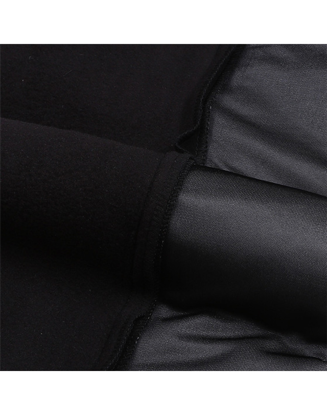 블랙앤화이트 [블랙앤화이트] 여성 패딩 기모 트리코트 반전 부츠컷 팬츠 5134LXWP_BLACK 착용컷