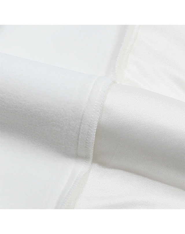 블랙앤화이트 [블랙앤화이트] 여성 패딩 기모 트리코트 반전 부츠컷 팬츠 5134LXWP_WHITE 착용컷