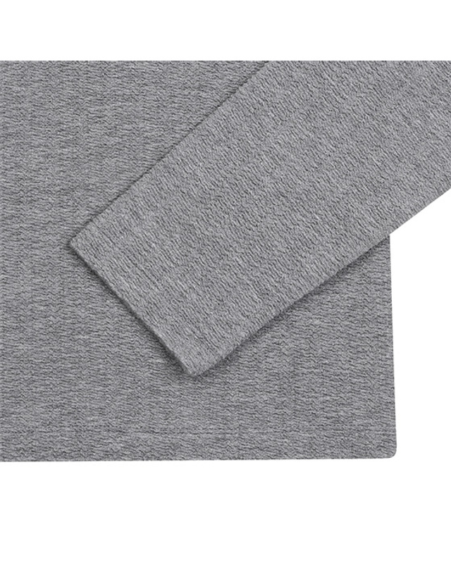 블랙앤화이트 [블랙앤화이트] 여성 로고포인트 하이넥 티셔츠 9204LXSR_GREY 착용컷