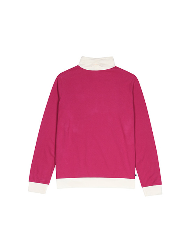 블랙앤화이트 [블랙앤화이트] 여성 배색포인트 터틀넥 티셔츠 9264LXSA_CORAL 착용컷