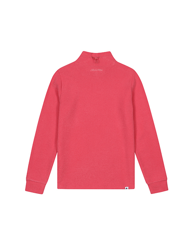 블랙앤화이트 [블랙앤화이트] 여성 스트링 카라 긴팔 티셔츠 9215LDSP_CORAL 착용컷