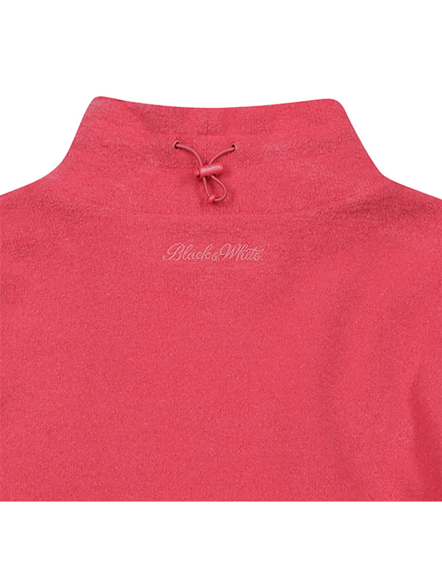 블랙앤화이트 [블랙앤화이트] 여성 스트링 카라 긴팔 티셔츠 9215LDSP_CORAL 착용컷