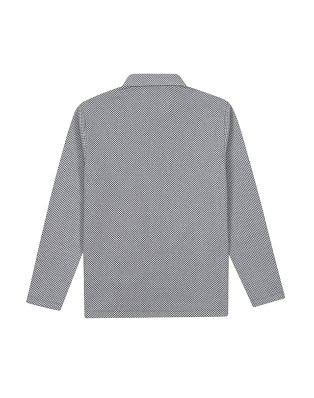 블랙앤화이트 [블랙앤화이트] 남성 가슴 포켓 셔츠형 버튼다운 티셔츠 9345GDJP_GREY 착용컷