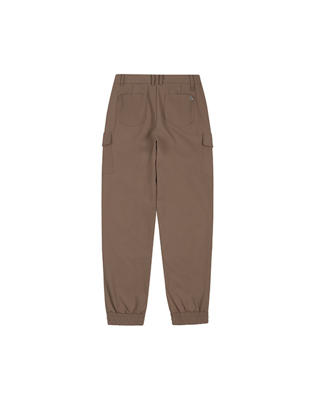 블랙앤화이트 [블랙앤화이트] 여성 변형 포켓 조거 팬츠 5015LBWN_BEIGE 착용컷