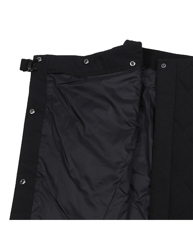 블랙앤화이트 [블랙앤화이트] 여성 벨트 장식 퀼팅 랩스커트 4015LBWP_BLACK 착용컷