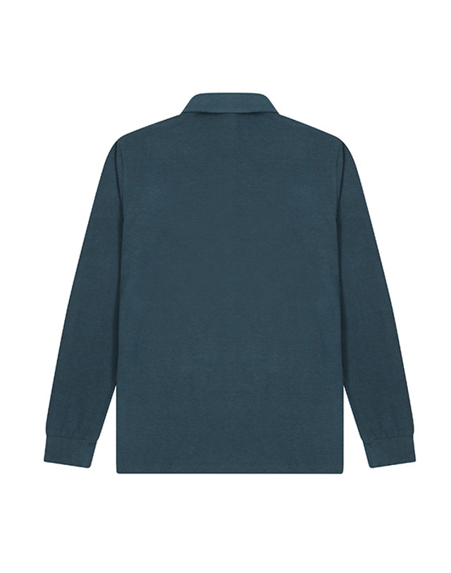 블랙앤화이트 [블랙앤화이트] 남성 AR 기모 티셔츠 9345GBSA_BLUE GREEN 착용컷