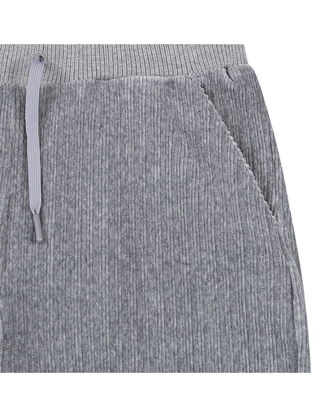 블랙앤화이트 [블랙앤화이트] 여성 코듀로이 와이드 셋업 팬츠 5335LBST_GREY 착용컷