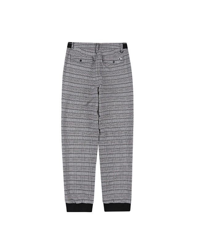 블랙앤화이트 [블랙앤화이트] 여성 TR 체크 조거핏 팬츠 5035LBWR_GREY 착용컷