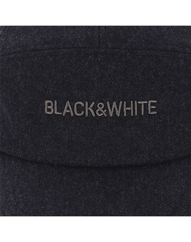블랙앤화이트 [블랙앤화이트] 남성 니트 귀달이 모직 캡 8425GBAC_NAVY 착용컷