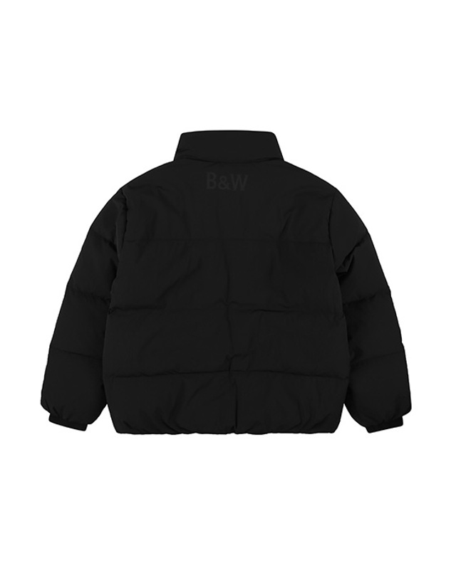 블랙앤화이트 [블랙앤화이트] 남성 오버핏 해비 다운 점퍼 1215GDWN_BLACK 착용컷