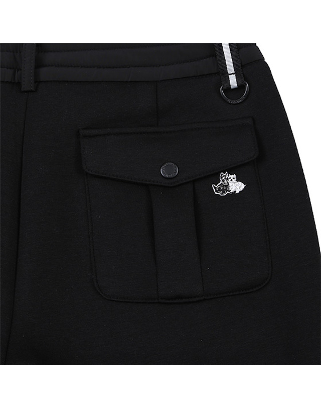 블랙앤화이트 [블랙앤화이트] 여성 가을 쿠션지 반바지 5702LXWP_BLACK 착용컷
