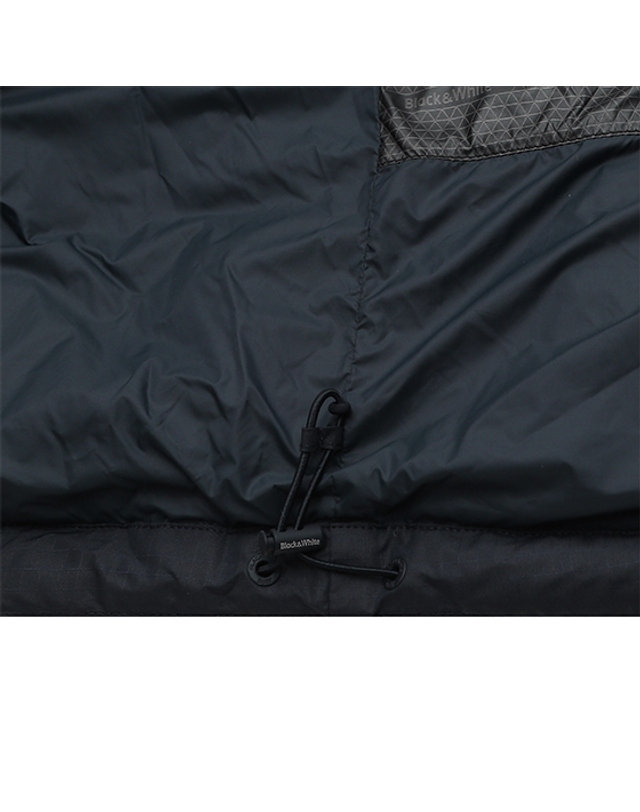 블랙앤화이트 [블랙앤화이트] 남성 립조직 헤비다운 점퍼 1133GXWP_NAVY 착용컷