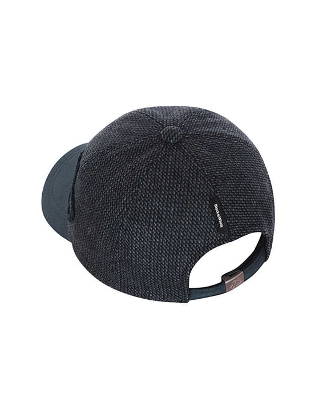 블랙앤화이트 [블랙앤화이트] 남성 모직 캡모자 8413GXAC_NAVY 착용컷