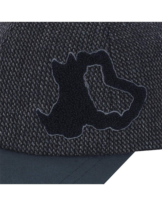 블랙앤화이트 [블랙앤화이트] 남성 모직 캡모자 8413GXAC_NAVY 착용컷