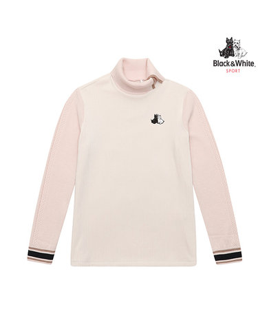 [블랙앤화이트] 여성 니트 소매 겨울 골지 티셔츠 9232LBHP_PINK