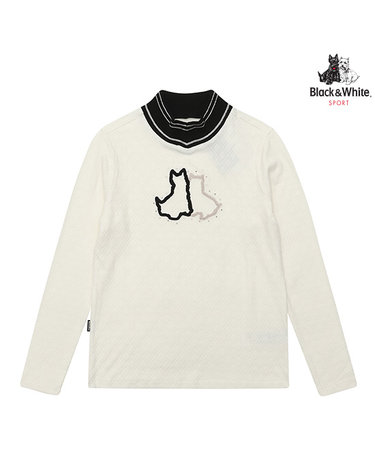 [블랙앤화이트] 여성 부클 테리어 니트 카라 티셔츠 9222LXHA_IVORY