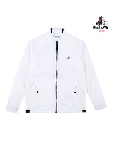 [블랙앤화이트] 남성 여름 립조직 와샤 홑겹 점퍼 1142GCOQ_WHITE