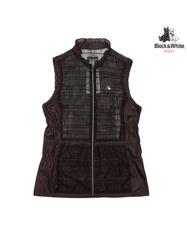 [블랙앤화이트] 여성 여름 주름 메쉬 베스트 1052LAGL_BROWN