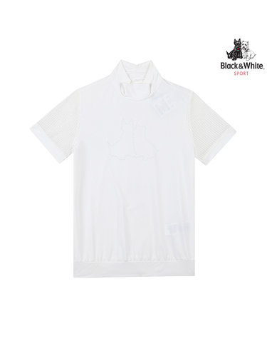 [블랙앤화이트] 여성 여름 메쉬 소매 블루종 반팔 9701LAKU_WHITE