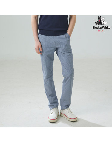 [블랙앤화이트] 남성 잔체크 서커 일자 팬츠 5066GAWP_NAVY