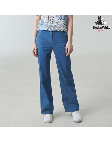 [블랙앤화이트] 여성 세미 와이드 데님 5406LAWD_BLUE