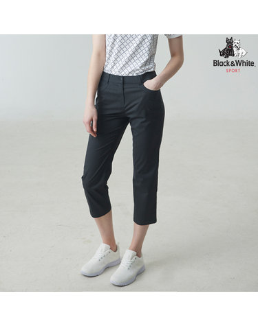[블랙앤화이트] 여성 포켓 8부 팬츠 5096LAWN_BLACK