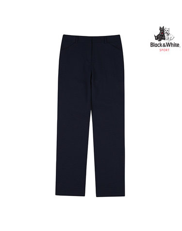 [블랙앤화이트] 여성 8부 세미 부츠컷 체크 서커 팬츠 5086LAWN_NAVY