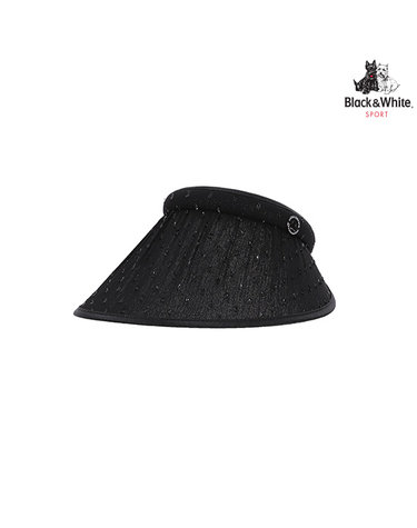 [블랙앤화이트] 여성 글리터 도트 UV챙 선바이저 8716LAAS_BLACK