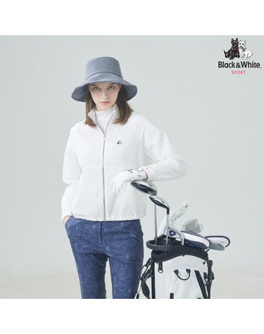[블랙앤화이트] 여성 립나일론 후드 점퍼 1126LAWN_WHITE