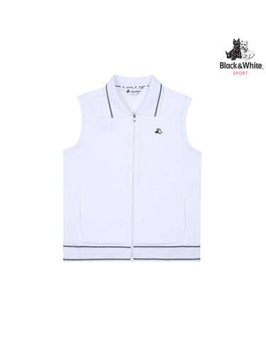 [블랙앤화이트] 여성 셋업 골지 풀오픈 베스트 9826LAST_WHITE