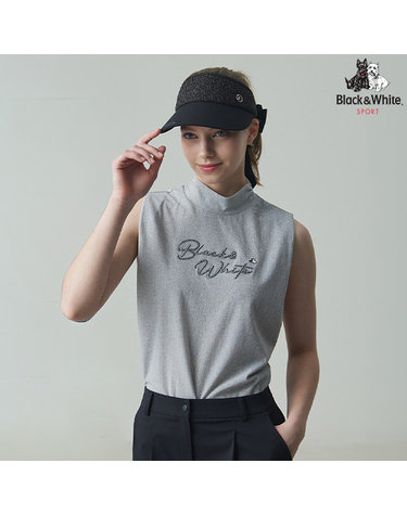 [블랙앤화이트] 여성 하이넥 베스트 9806LCSP_GREY