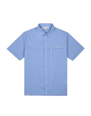 [블랙앤화이트] 남성 우븐 반팔 셔츠 9746GZSP_BLUE