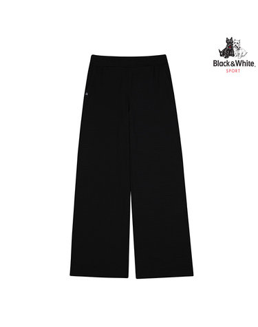 [블랙앤화이트] 여성 써커 셋업 와이드 팬츠 5246LCST_BLACK