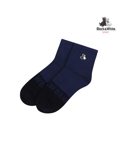 [블랙앤화이트] 남성 컬러블럭 단목 양말 8126GBSC_NAVY