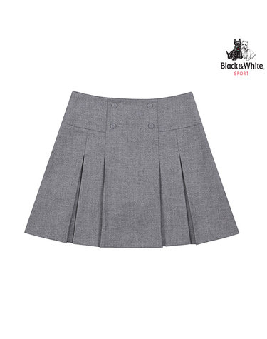 [블랙앤화이트] 여성 캐시미어 혼방 버튼 장식 큐롯 4006LBWW_GREY