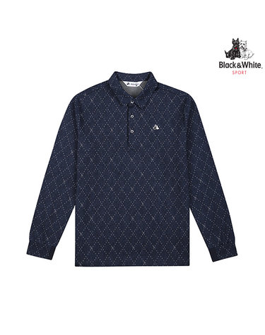 [블랙앤화이트] 남성 TR 데님 이펙트 프린트 티셔츠 9326GDPP_NAVY