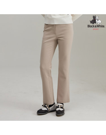 [블랙앤화이트] 여성 다운 본딩 세미 부츠컷 팬츠 5066LBWP_BEIGE