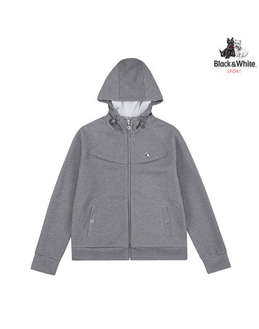 [블랙앤화이트] 여성 쿠션지 풀집업 셋업 티셔츠 9556LDST_GREY
