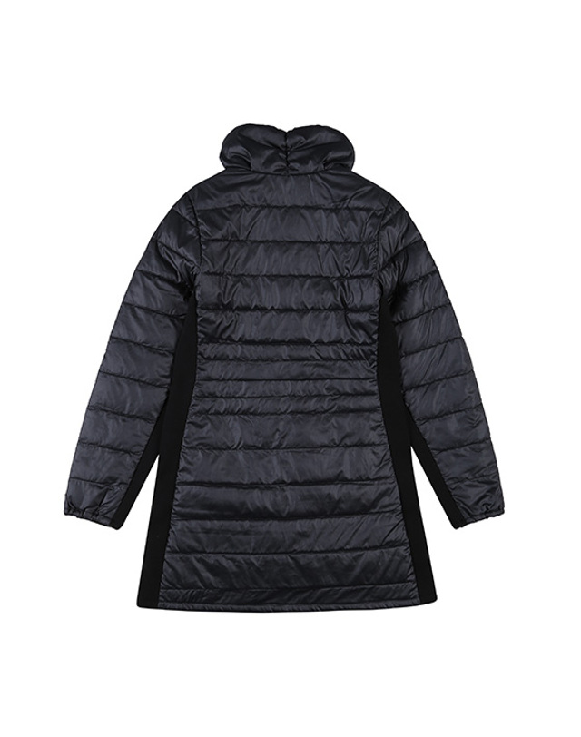 블랙앤화이트 [블랙앤화이트] 여성 에코 패딩 롱 블루종 LF1101EI_BLACK 착용컷