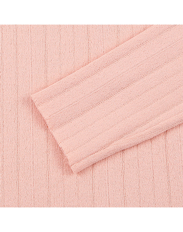 블랙앤화이트 [블랙앤화이트] 여성 봄 밑단 스칼럽 포인트 풀오버 2201LAVB_CORAL 착용컷