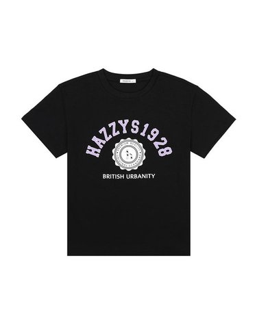 [헤지스 키즈]100~105 size 헤지스 성인 라운드 반팔 티셔츠2 HTB90TR41P_BK