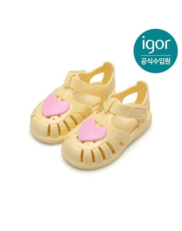 [갤러리아] 이고르 토비 글로스 러브 바닐라 IGSDL4M2YL 키즈젤리슈즈 여아샌들 키즈샌들